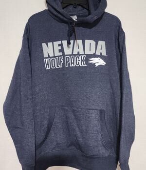 Nevada wolf men's blue hoodie medium